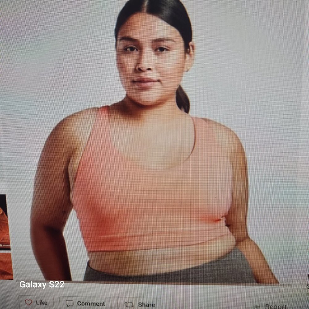 Athleta Coral and Gray Sports Bra